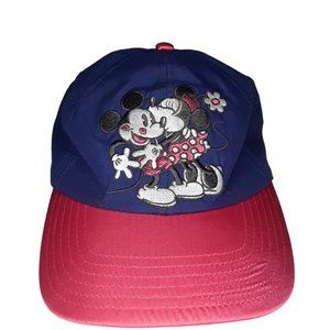 Mickey and Minnie XOXO Authentic Disney Parks Adult Hat Pink and Blue